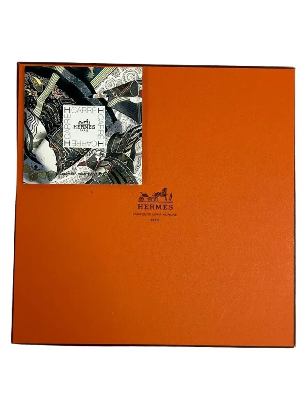 Hermes Scarf Carre 90 Orange Light Brown Multi le Triomphe du Paladin Victory